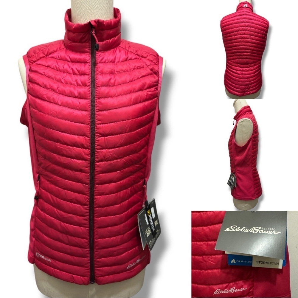 354 Eddie Bauer|NWT $129 Women’s Blossom Red MicroTherm StormDown Vest (size XS)